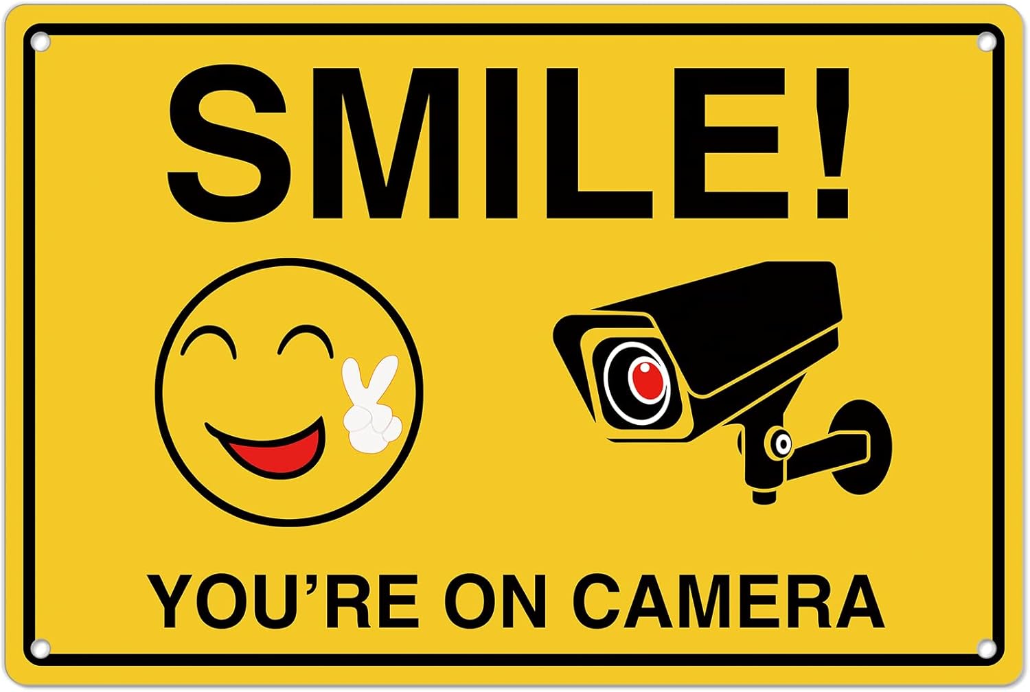 Home Security Outdoor - Smile Youre On Camera Signs ;