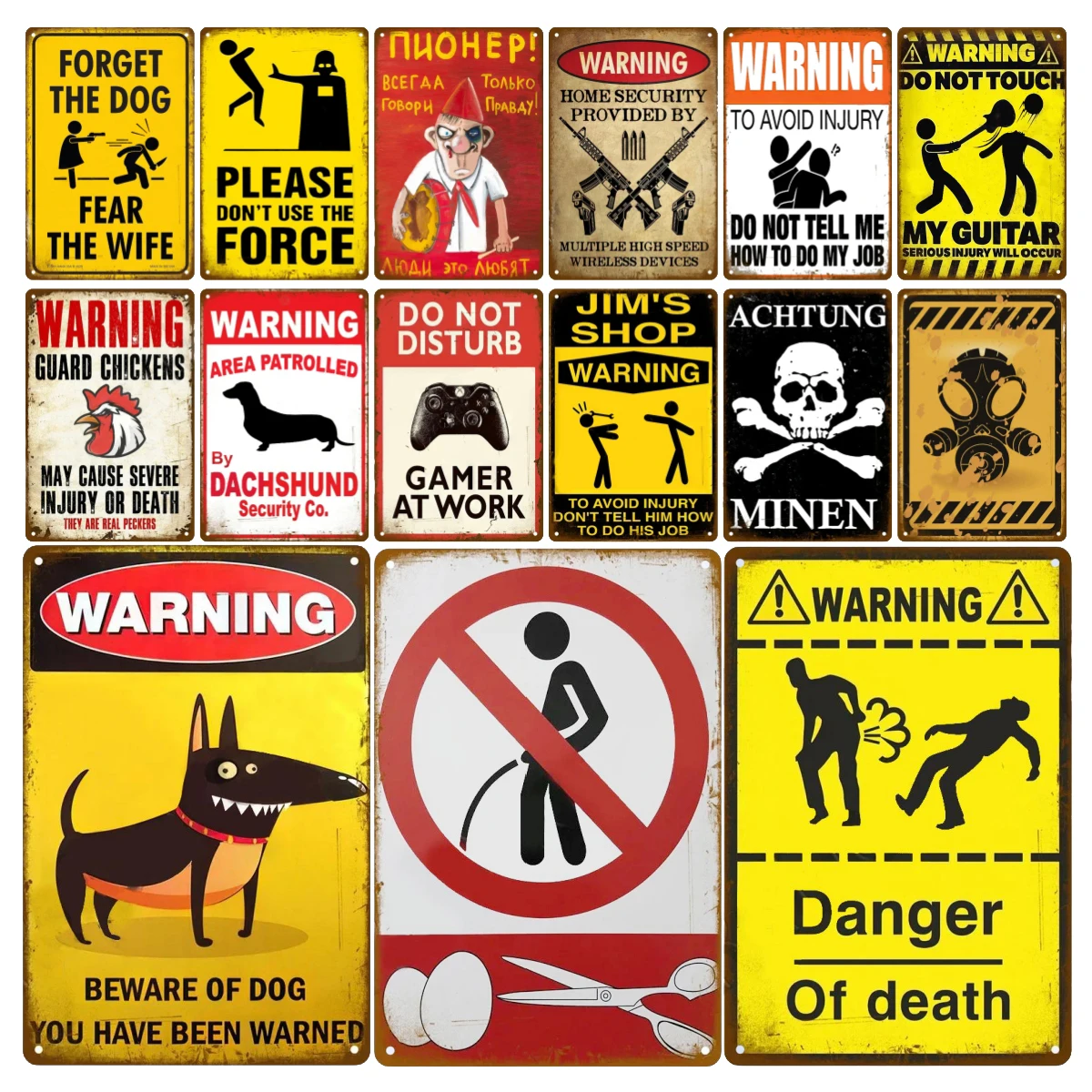 HD Metal Tin Sign Vintage Funn - огляд і ціна Home Security Quotes