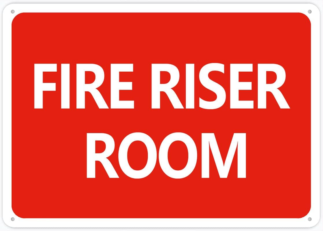 Y1,Fire Riser Room Signs Outdo - огляд і ціна Home Security Outdoor