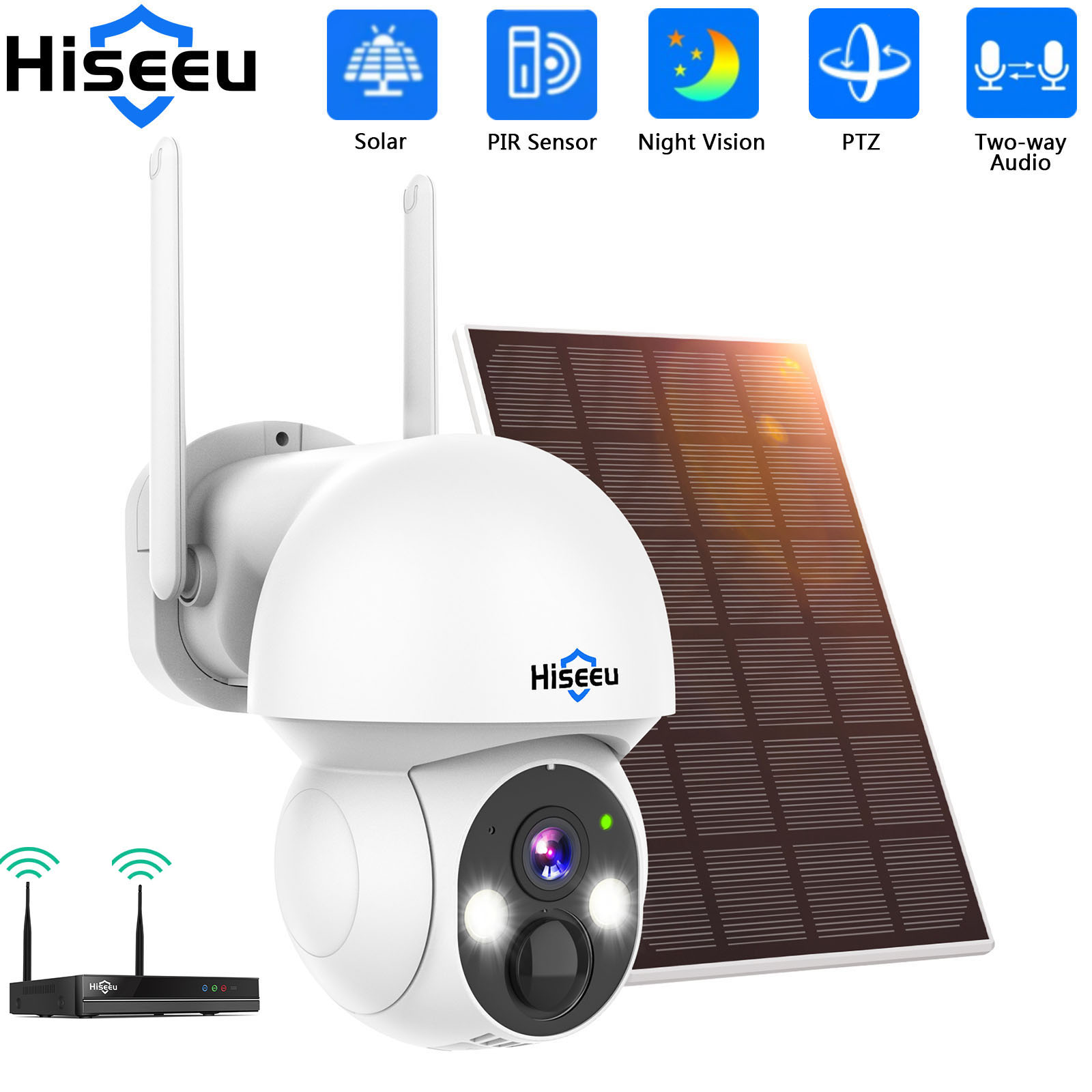 Hiseeu 2K 4MP WIFI PTZ Solar I - огляд і ціна Home Security Wifi Camera