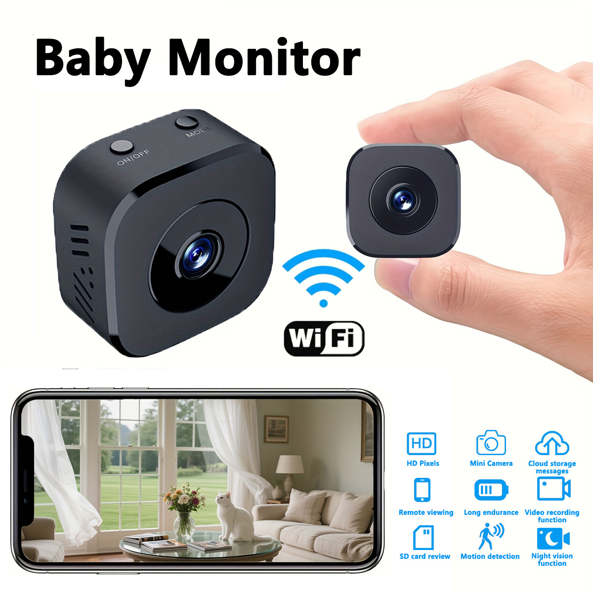 1080P HD Mini WiFi Camera Indo - огляд і ціна Home Security Wifi Camera