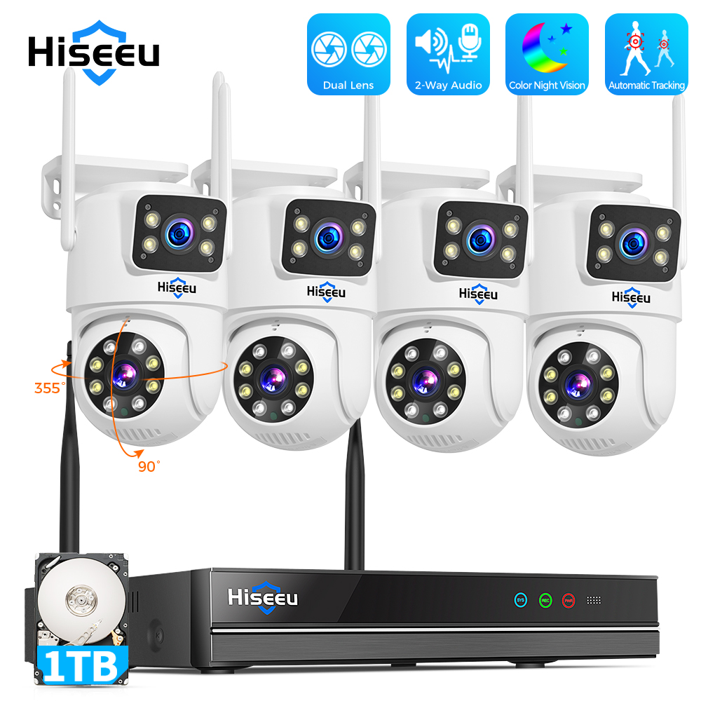Hiseeu 6MP WiFi Dual Lens Came - огляд і ціна Home Security Kit With Camera