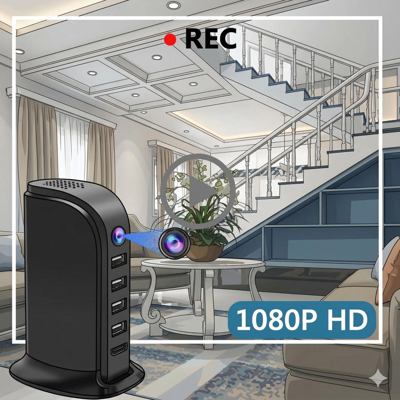Compact Wi-Fi Security Camera  - огляд і ціна Home Security Wifi Camera
