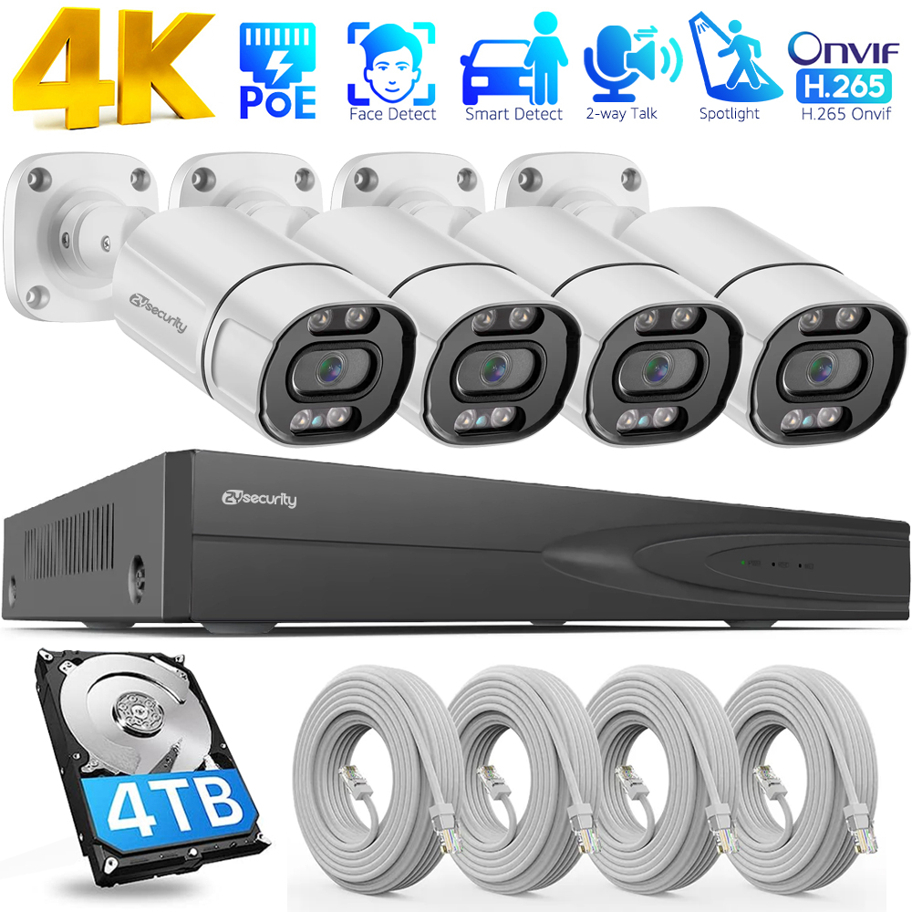 4K PoE Security Camera System  - огляд і ціна Home Security Kit With Camera