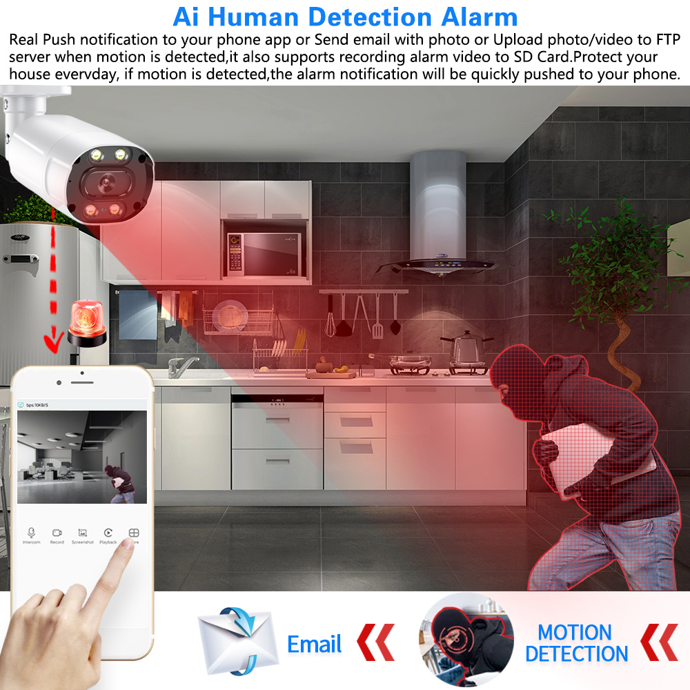 Street Outdoor 8MP 4K AHD CCTV - огляд і ціна Home Security Kit With Camera